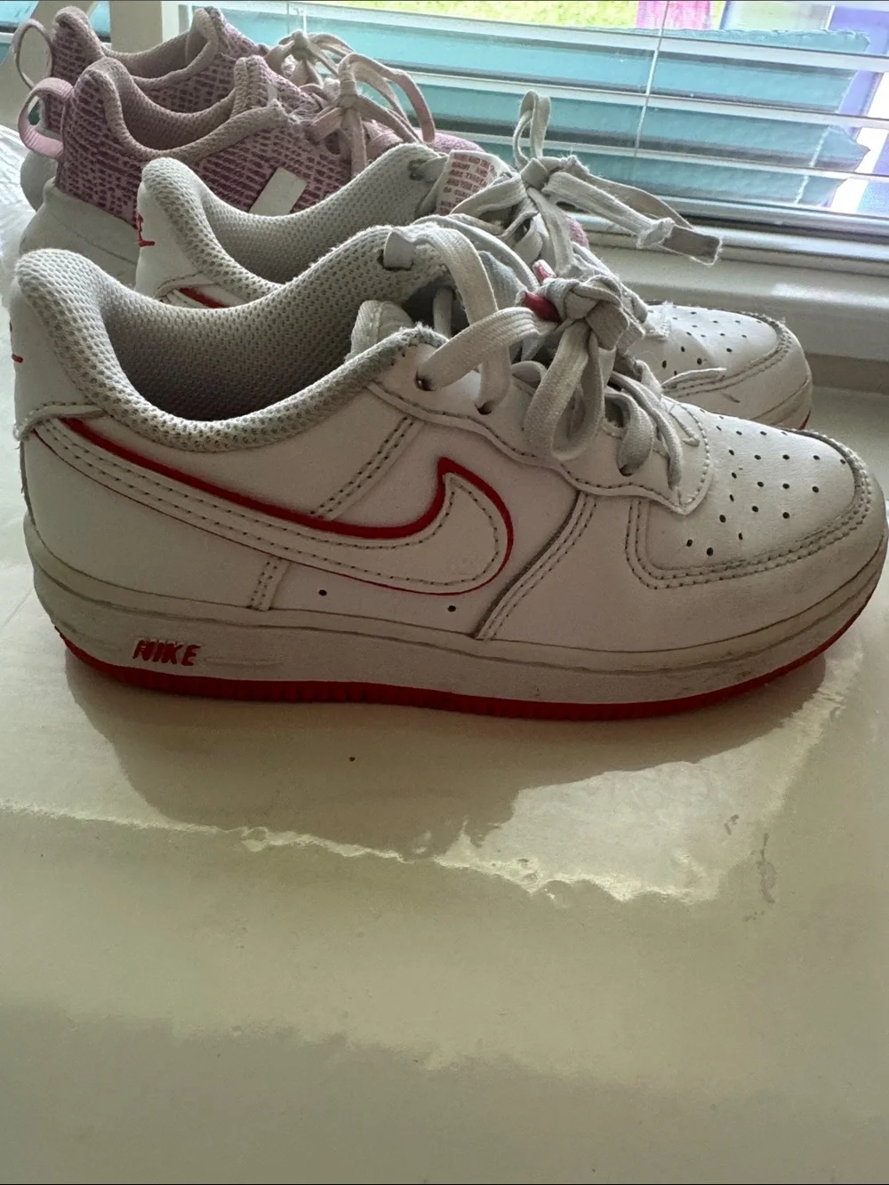 Bundle White and Pink Sneakers Nike and Adidas size 12 toddler girl